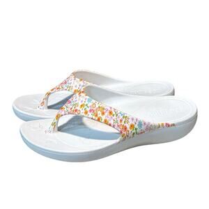 Alegria Ode Prime Time Sandal Floral Print Lightweight Wedge Flip Flops Size 40